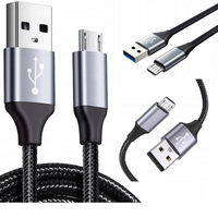 WZMACNIANY WYTRZYMAŁY KABEL USB-A microUSB 2m 2.0