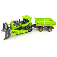 SPYCHACZ Z PRZYCZEPĄ POJAZD BUDOWLANY DLA DZIECI CIĘŻARÓWKA Z NACZEPĄ