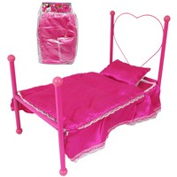 Łóżeczko dla lalki z pościelą drewniane zabawka dla dzieci edukacyjna