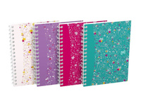 Kołozeszyt A6 50k kratka Oxford floral 1 szt. mix