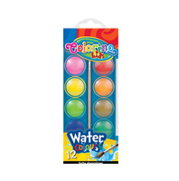 Colorino kids farby akwarelowe duża pastylka 12 kolorów