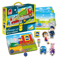Gra Edukacyjna Rodzinna Logiczna Z Rzepami Transport Zestaw Plansze Figurki