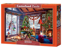 Puzzle 2000 Świąteczna Chata CASTOR Castorland