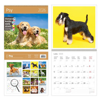 Kalendarz 2026 Psy z naklejkami