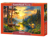 Puzzle 3000 Sunset over Forest River CASTOR Castorland