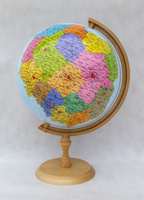 Globus 320 polski administracyjno fizyczny drewniana stopka