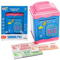 SEJF SKARBONKA BANKOMAT PIN ODCISK PALCA LED DŹWIĘ