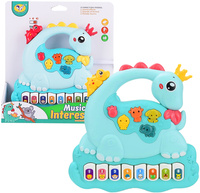 Pianinko dinozaur na baterie interaktywne edukacyjne dla dzieci zabawka