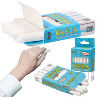 Kreda tablicowa chodnikowa biała do malowania artystycznego szkolnego