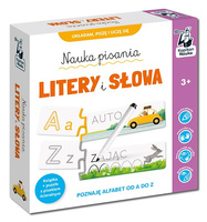 Nauka pisania. Litery i słowa. Książka + puzzle do pisania