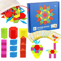 Tangram Drewniane Puzzle Geometryczne Figury Karty Gra Logiczna Montessori