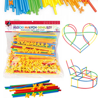 KLOCKI MAŁYCH GENIUSZY SŁOMKI KONSTRUKCYJNE 300 EL