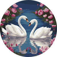 Malowanie po numerach 26cm Wdzięk Łabędzi