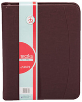 Teczka A4 brązowa na suwak 709