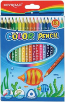 Kredki ołówkowe trójkątne Keyroad 18 kolorów