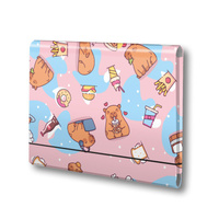 TECZKA ŁAMANA A4 NA GUMKĘ T 0121 KAPIBARA FOOD FOLIA MAT NIERYSUJĄCA