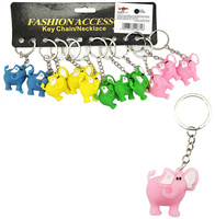 Brelok słoń gumowy zestaw 12 sztuk kolorowy dodatek do kluczy torebki