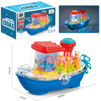 Łódka jeżdżąca interaktywna z dźwiękiem i światłem dla dzieci