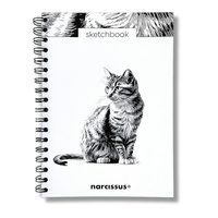 Szkicownik B5 Kot na spirali z perforacją 60k