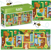 Puzzle "Labirynt - Moja Leśna Wycieczka" Układanka 10 Elementów Zwierzęta