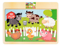 Układanka drewno - zwierzęta domowe Daffi