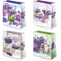 Torebki prezentowe T2-121 Kwiaty lawenda 10 sztuk