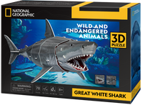 CUBIC FUN PUZZLE 3D NATIONAL GEOGRAPHIC ZAGROŻONE ZWIERZĘTA - ŻARŁACZ BIAŁY