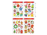 Naklejki bożonarodzeniowe brokat 20x30cm VA007