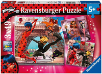 Puzzle 3x49 Miraculum: Biedronka i Czarny Kot Ravensburger