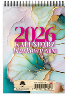 Kalendarz 2026 biurkowy pionowy tygodniowy na spirali KB MINI 1szt.mix