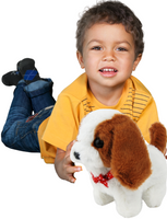 Interaktywny piesek zabawka chodzi szczeka rusza ogon dla dzieci prezent