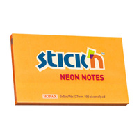 Notes samoprzylepny 127x76mm pomarańczowy neon 100 sztuk