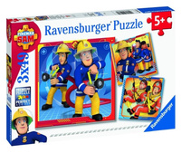Puzzle 3x49 Strażak Sam na ratunek! Ravensburger