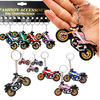 BRELOK BRELOCZEK DO KLUCZY TOREBKI MOTOCYKL MOTOR GUMOWY 12 SZTUK PREZENT