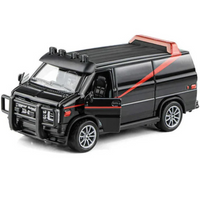 Metalowy autobus z efektami świetlnymi i dźwiękowymi dla dzieci