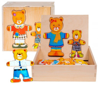 Układanka drewniana 2 Misie 30 elementów SPW83595 AN01