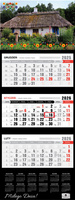 Kalendarz 2026 trójdzielny premium Wiejska chata KT2-V.76