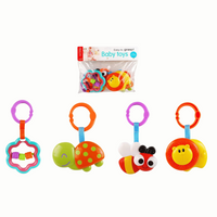 Grzechotki dla niemowląt zestaw edukacyjny 4 sztuki rozwój sensoryczny