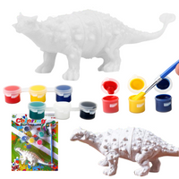 Zestaw Kreatywny Do Malowania Farbki Figurki Dinozaurów Mały Artysta