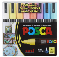 Markery PC-5M soft colors pastelowe kolory Posca Uni