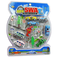 Zestaw pojazdów dla dzieci 8 sztuk z znakami edukacyjne autka