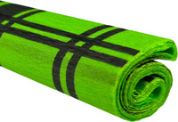 Paczka Bibuła marszczona 50x200 krata czarna na zielonym jasnym 10 rolek