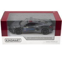 Model Samochodu Corvette 2021 Policja Straż Metalowy Autko Kolekcjonerskie