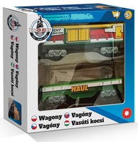 KOLEJKA Z TORAMI I WAGONAMI ZESTAW DO BUDOWY KREATYWNEJ ZESTAW PREZENT