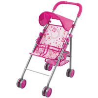 Wózek dla lalek spacerowy z daszkiem idealny do zabawy na świeżym powietrzu