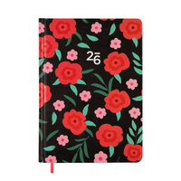 Kalendarz 2026 B6 tygodniowy Czerwone Kwiaty