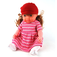 Lalka bobas z dźwiękami interaktywna zabawka dla dzieci rozwijająca wyobraź