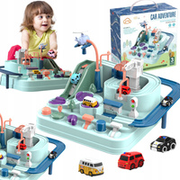 Tor Samochodowy Zestaw Z 4 Autkami Przygoda Przyciskami Dla Dzieci Prezent