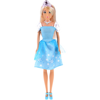 LALKA KSIĘŻNICZKA Z DIADEMEM SUKNIA BALOWA ANLILY ZABAWKA DLA DZIECI 30 CM