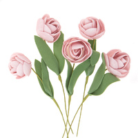 RÓŻE, 5 SZT. RÓŻOWE